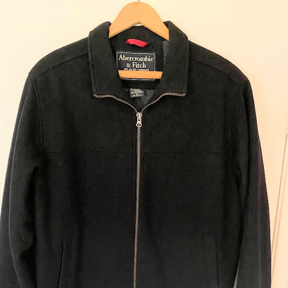 Abercrombie & Fitch Blue Wool Coat Medium